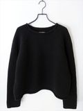 MEYAME メヤメ/ WASHABLE WOOL MIDDLE KNIT(Ladies')/ ブラック