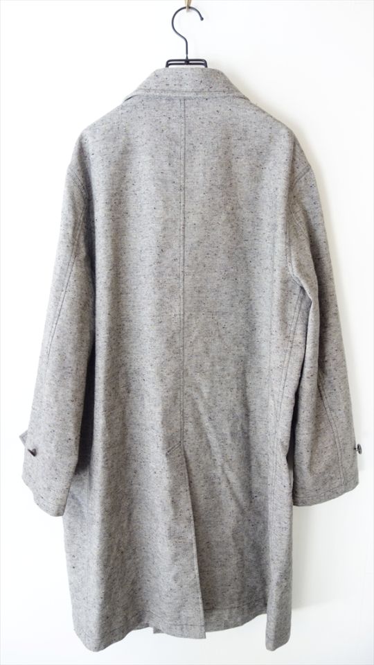 KIMURA キムラ/ color nep canvas double breasted pincurl long coat