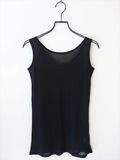 shinyaseki������䥻��/ High-Twist Cotton sleeveless tops(Ladies')/ �֥�å�