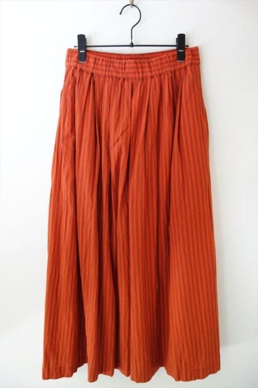 TOAST���ȡ�����/ Pleated Cotton Stripe Skirt/ �ȥޥ�