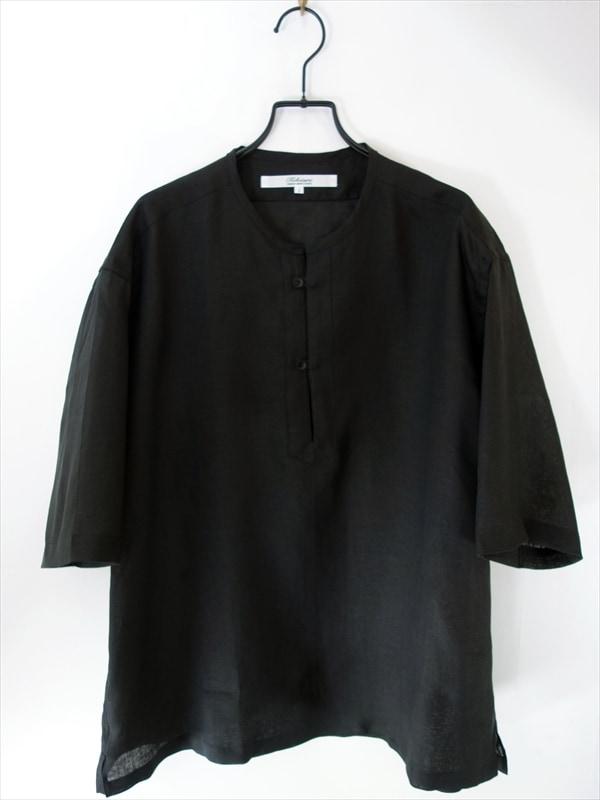 TOKIARI���ȥ�����/ 'RILKE' SILENT SLIT CAPRI SHIRT - HARDMANS LINEN 1.0.0/ �֥�å�