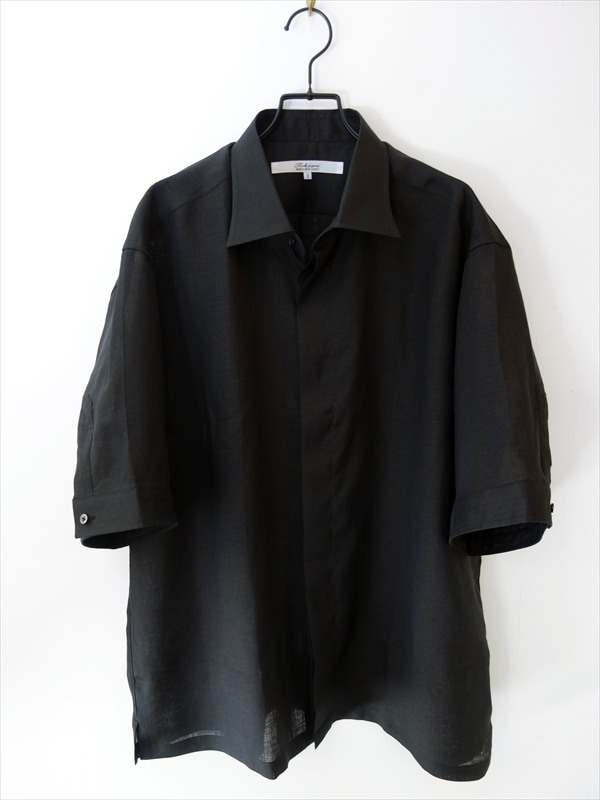 TOKIARI���ȥ�����/ 'GAUGUIN' DUAL ELEGANCE RESORT SHIRT - HARDMANS LINEN 1.1.0/ �֥�å�