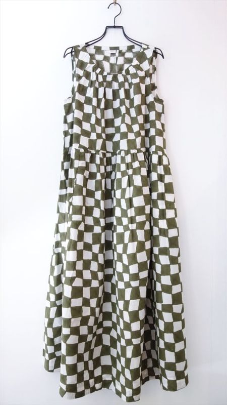 TOAST���ȡ�����/ Block Print Warp Check Sleeveless Dress/ ���꡼��