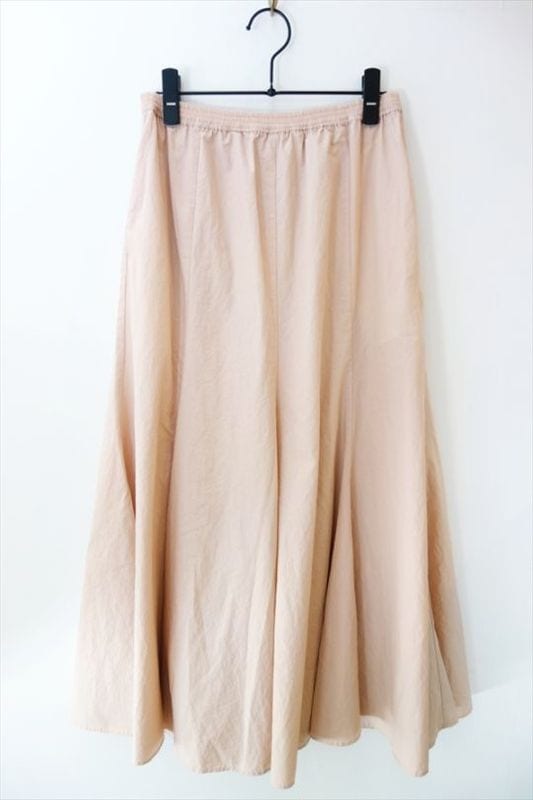 MEYAME������/ COTTON LINEN PLEATED FLARE SKIRT/ �ԥ�