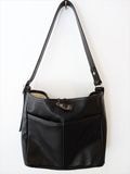 Post Production���ݥ��ȥץ����������/ 2 Pocket tote bag - Medium/ Horse Wax/ �֥�å�