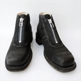 Post Production���ݥ��ȥץ����������/ Box toe Center zip/ Horse Nubuck, Vintage Black