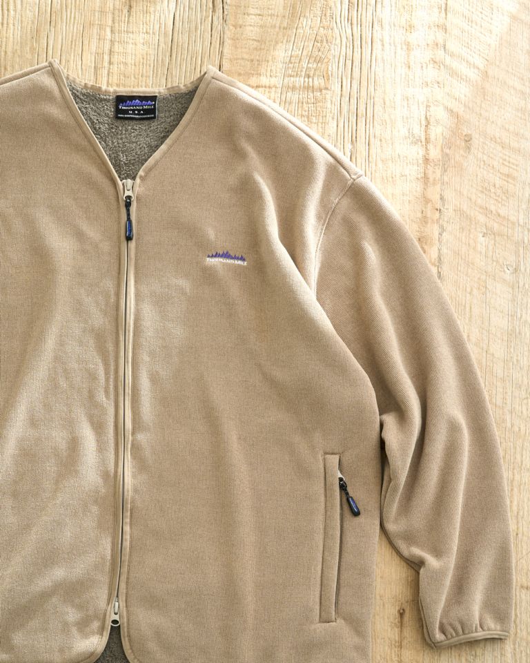 【UNISEX】KNIT FLEECE ZIP CARDIGAN/ニットフリース　カーディガン