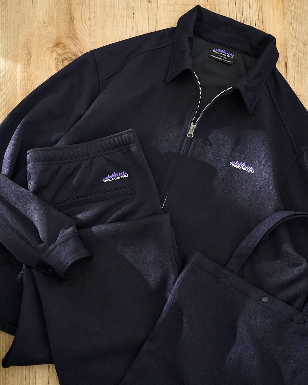 【Ｍ's】ZIP BLOUSON＆PANTS＆BAG SET UP WOOL LIKE/ジップブルゾン＆パンツ＆バッグセットアップ ウールライク