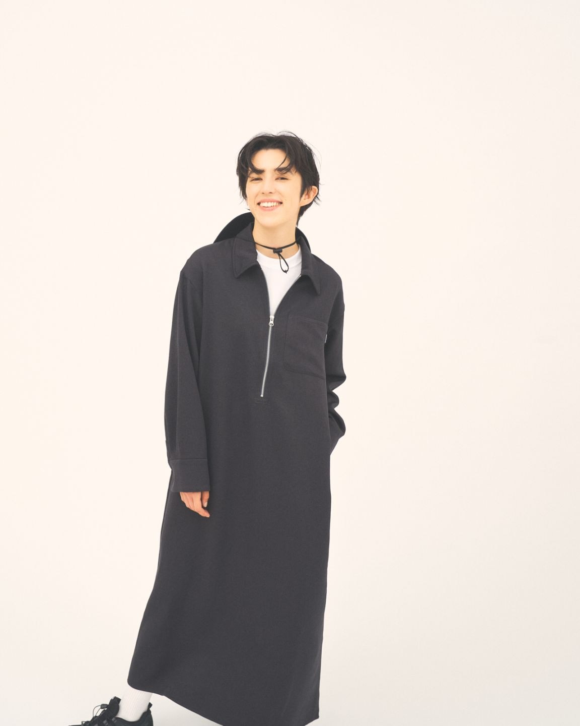 CPG＊ハーフジップワンピース CPG＊ハーフジップワンピース ガールズ ハーフジップワンピース