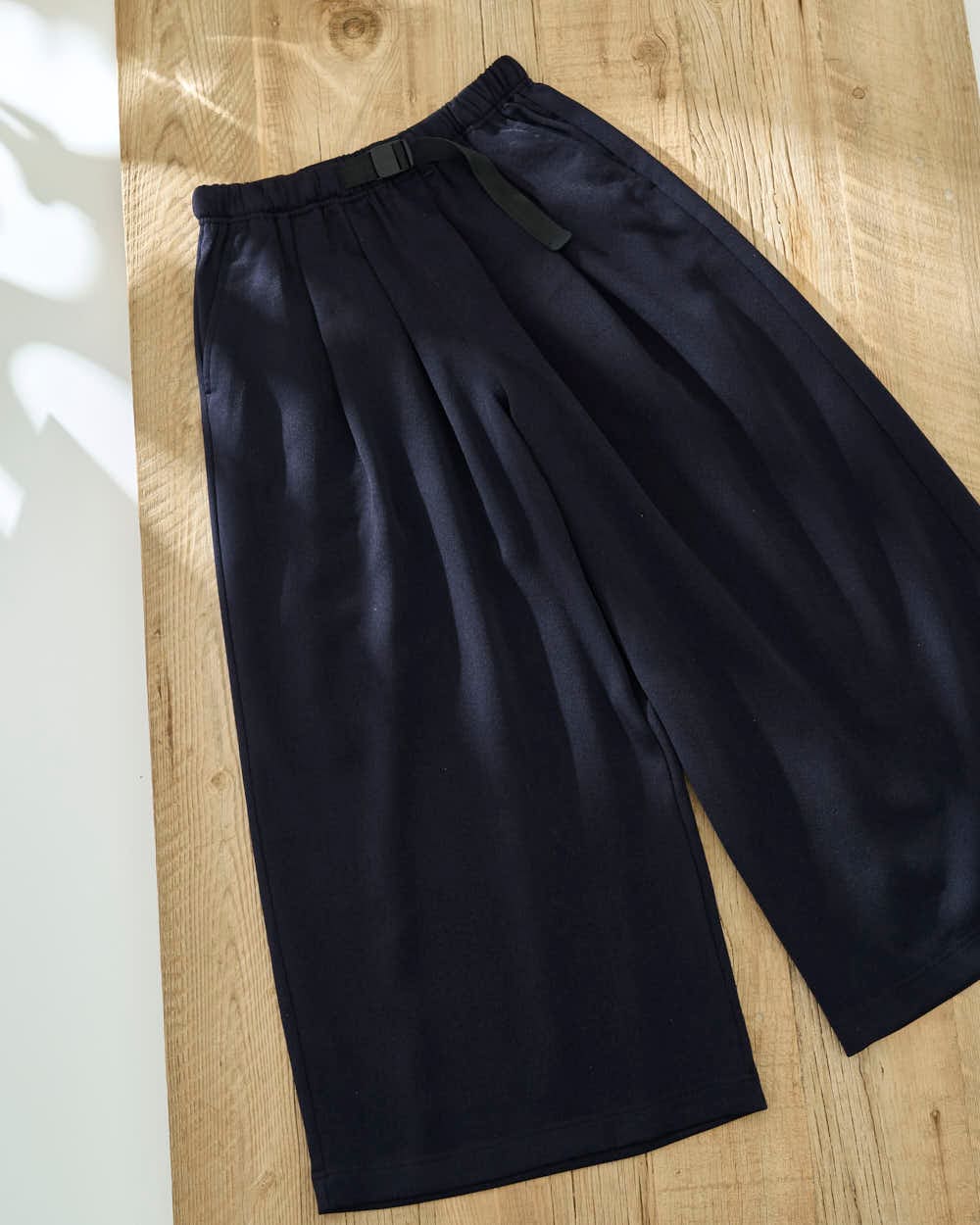 【L's】WAVE ADJUST WIDE PANTS　WOOL LIKE/ウェーブアジャストワイドパンツウールライク