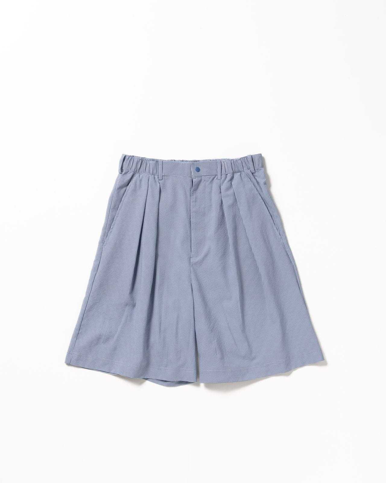 [L's]TUCK SHORT PANTS HIGH AIR PERMEABILITY CHECK/タックショートパンツ