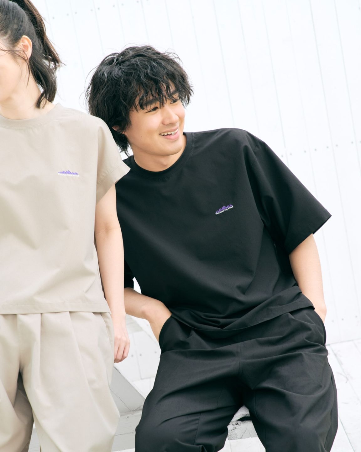 [M's]SHORT SLEEVE T-SHIRT & LONG PANTS SET HIGH AIR PERMEABILITY/ショートスリーブＴシャツ＆ロングパンツセット