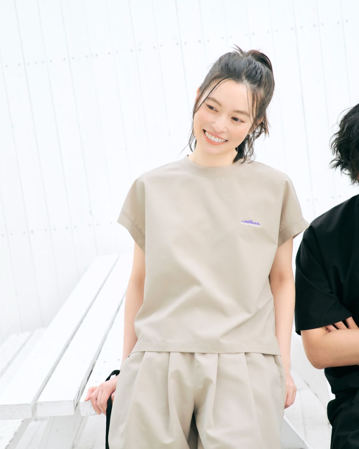 [L's]FRENCH SLEEVE SHIRT & LONG PANTS SET HIGH AIR PERMEABILITY/フレンチスリーブシャツ＆ロングパンツセット