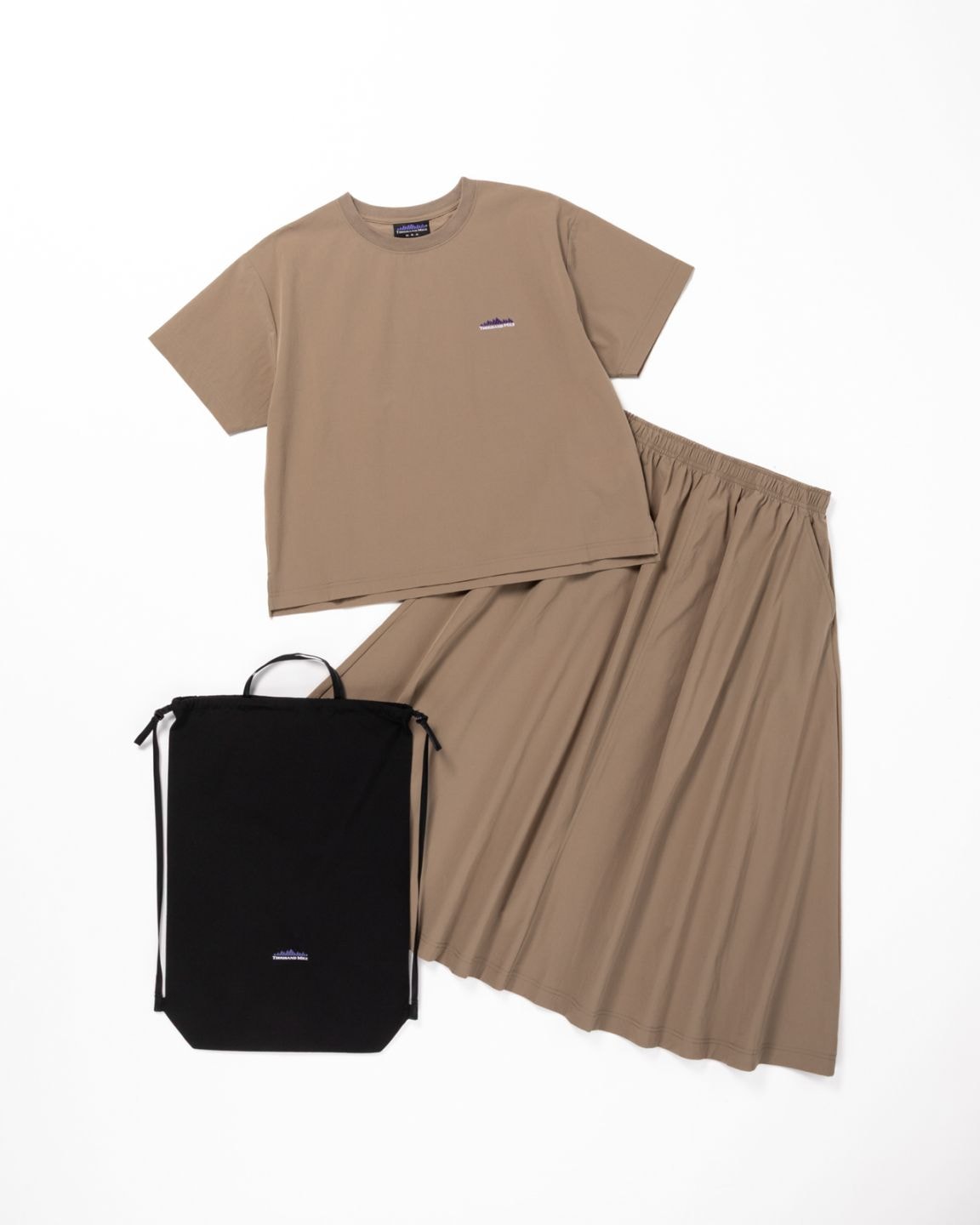 L's]SHORT SLEEVE T-SHIRT & SKIRT SET NY/PU/ショートスリーブTシャツ