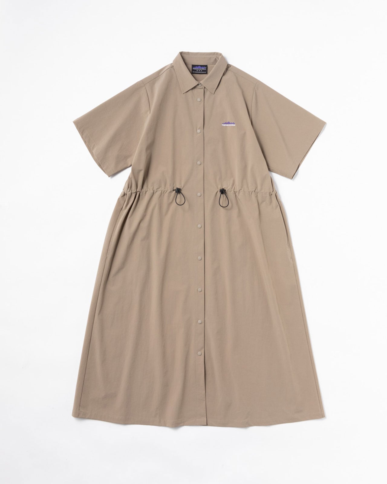 [L's]SHORT SLEEVE SNAP OP NY/PU/ショートスリーブスナップワンピース