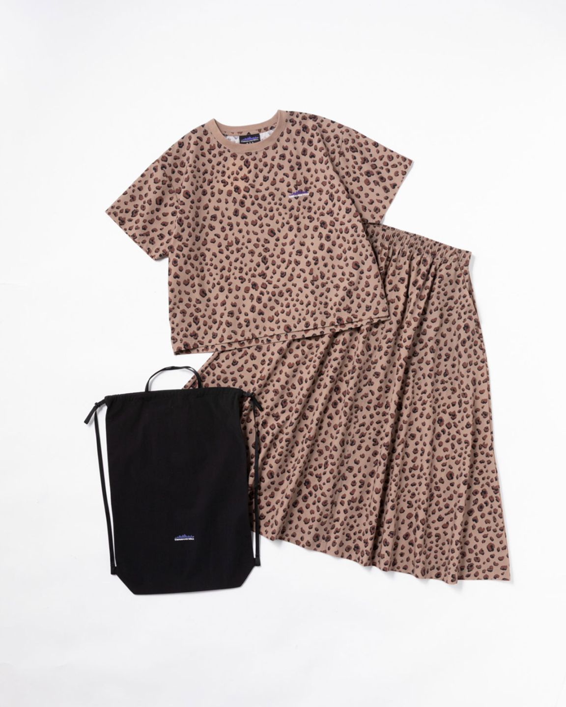 [L's]SHORT SLEEVE T-SHIRT & SKIRT SET NY/PU PRINT/ショートスリーブTシャツ＆スカートセット プリント