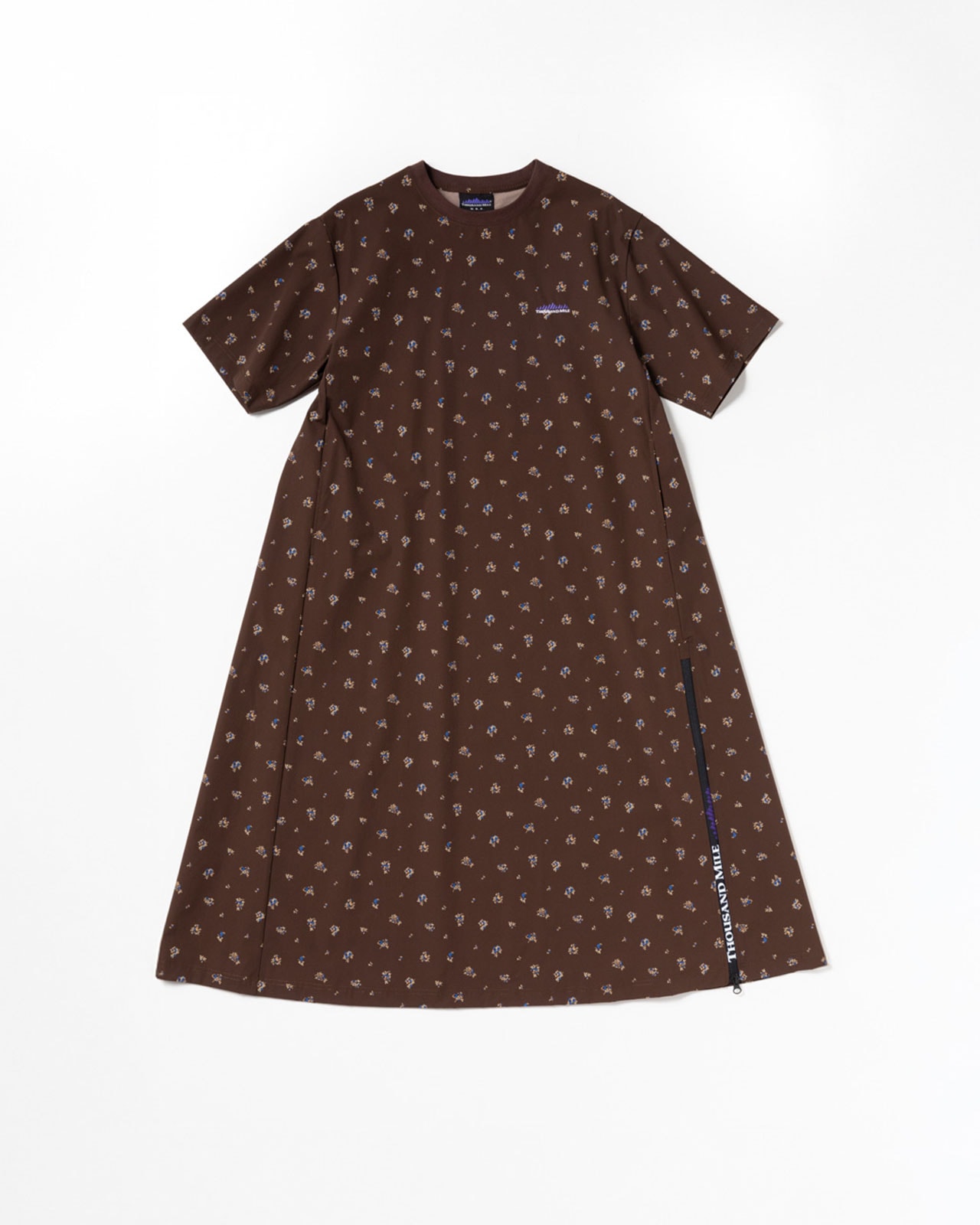 [L's]SHORT SLEEVE OP NY/PU PRINT/ショートスリーブワンピース プリント