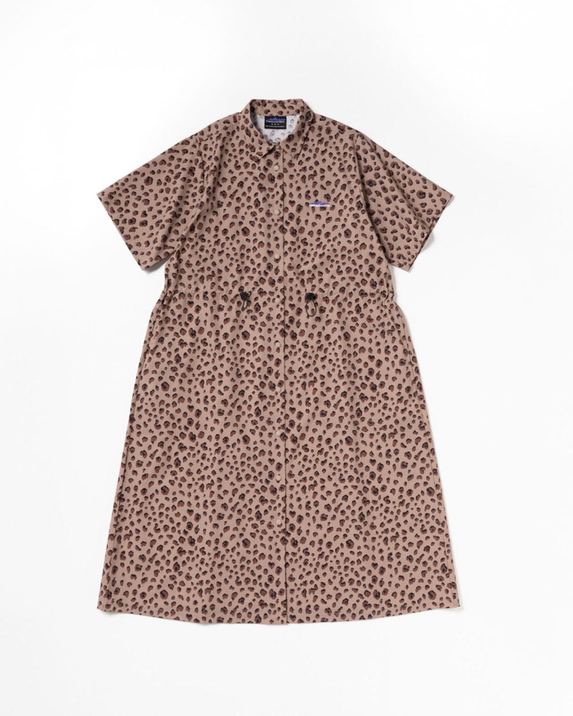 [L's]SHORT SLEEVE SNAP OP NY/PU PRINT/ショートスリーブスナップワンピース プリント