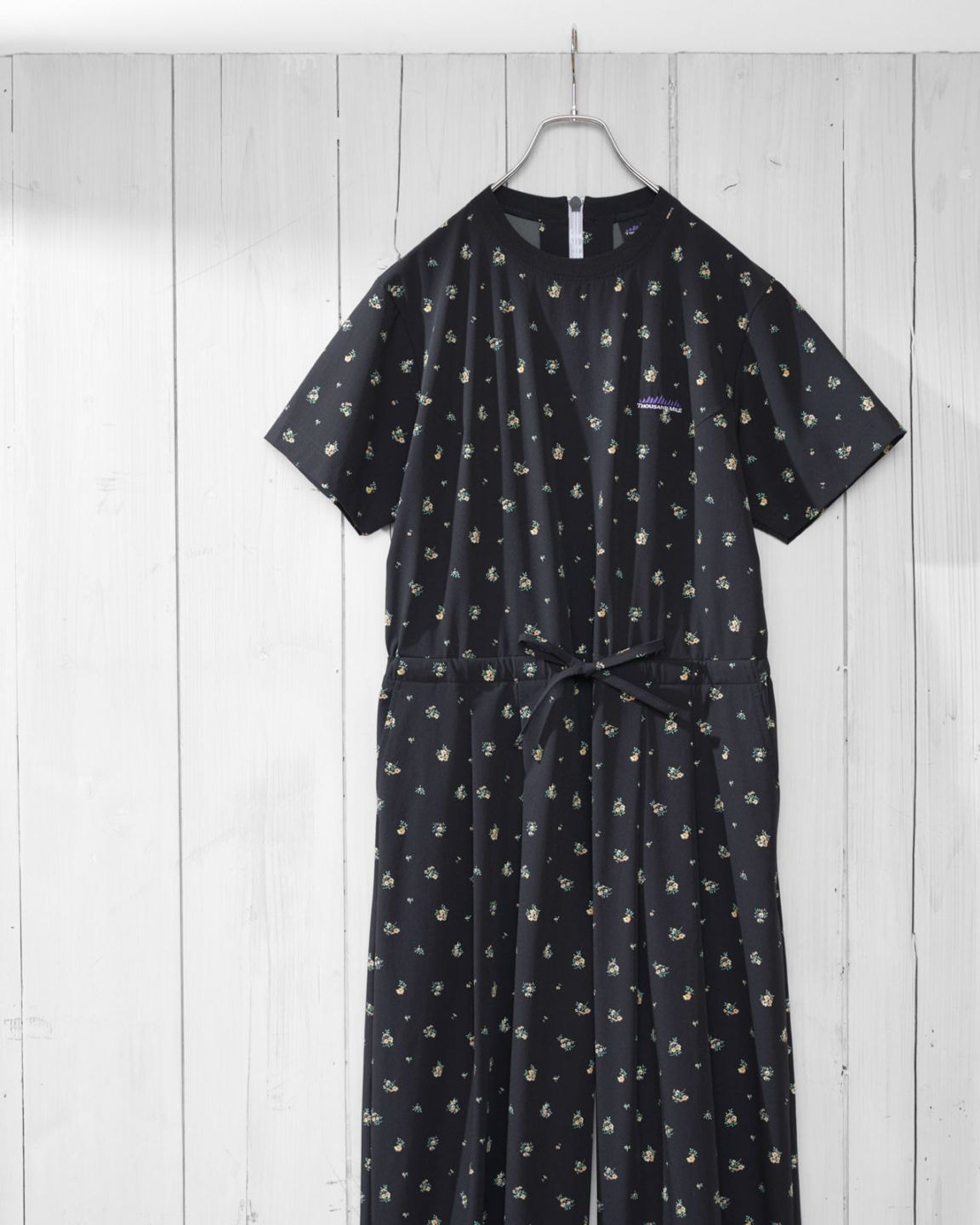 [L's]SHORT SLEEVE ALL IN ONE NY/PU PRINT/ショートスリーブオールインワン プリント