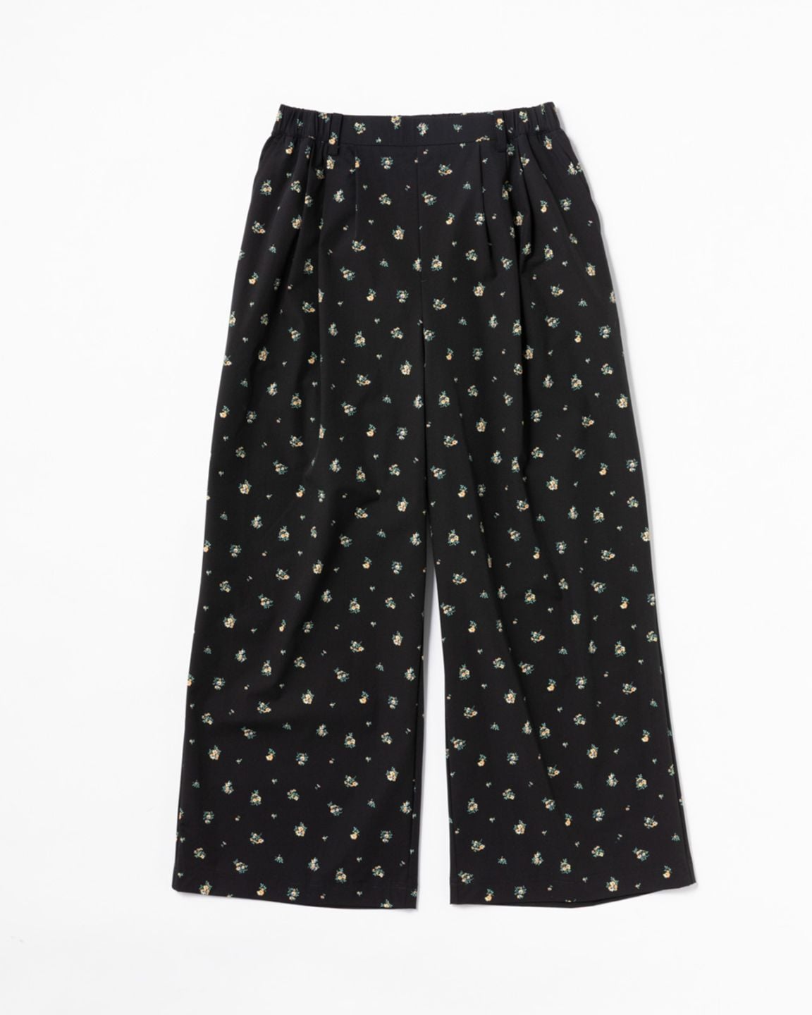 [L's]LONG WIDE PANTS NY/PU PRINT/ロングワイドパンツ プリント