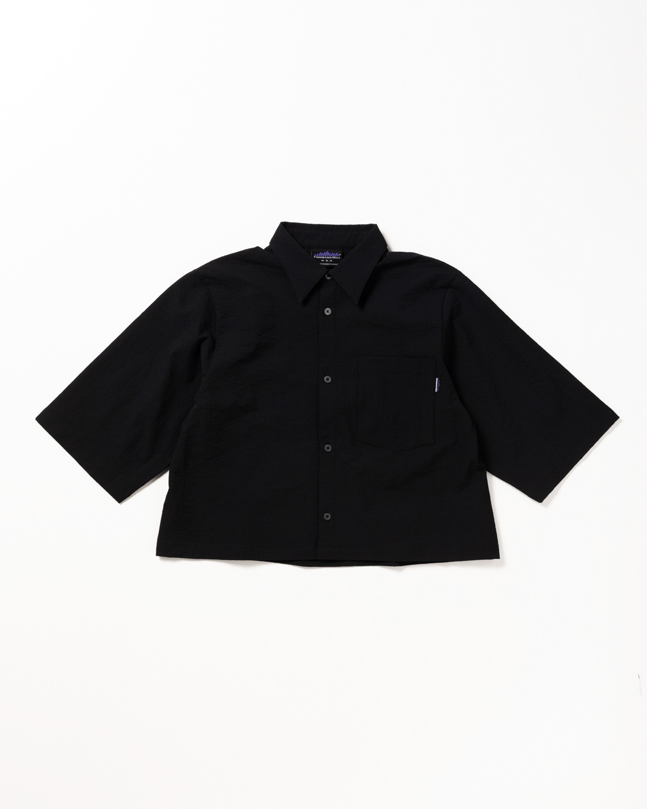 [L's]THREE QUARTER SLEEVE SHIRT SEERSUCKER/スリークオータースリーブシャツ シアサッカー