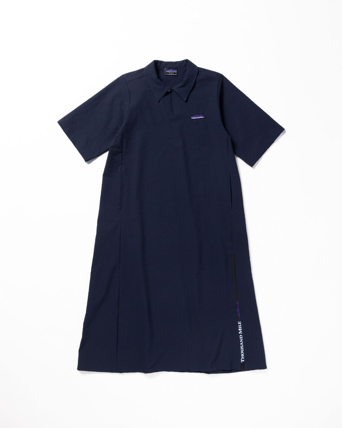 [L's]SHORT SLEEVE SKIPPER OP SEERSUCKER/ショートスリーブスキッパーワンピース シアサッカー