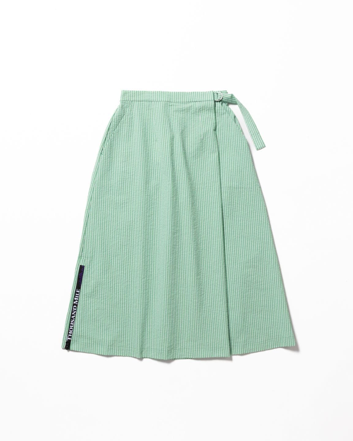[L's]WRAPPED SKIRT SEERSUCKER STRIPE/ラップスカートシアサッカーストライプ