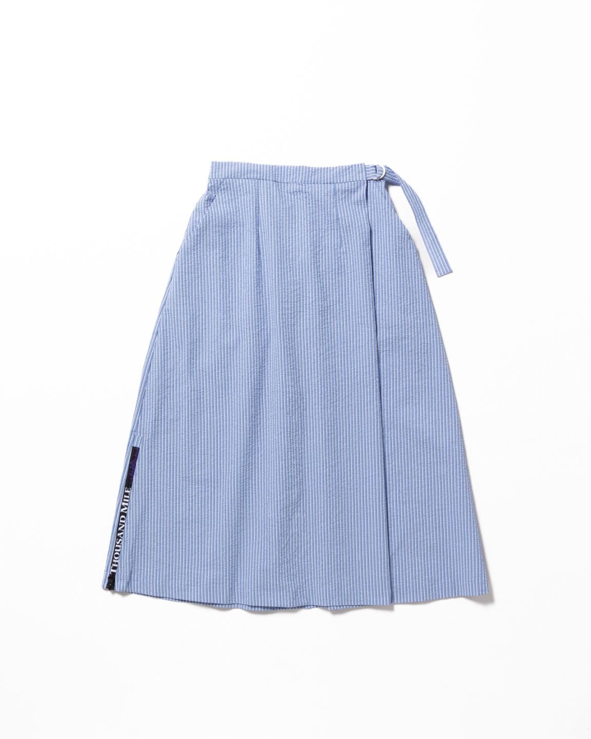[L's]WRAPPED SKIRT SEERSUCKER STRIPE/ラップスカートシアサッカーストライプ