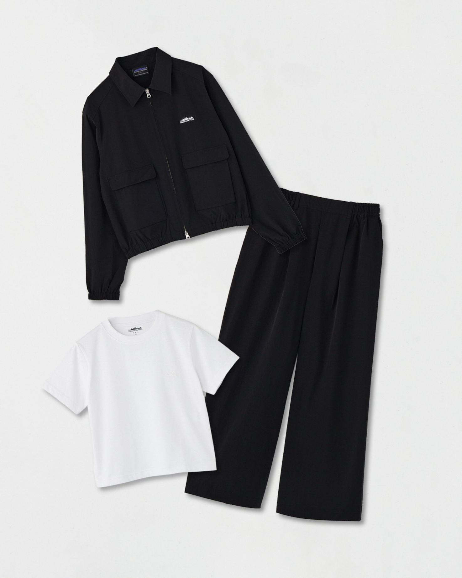 [L's]ジップブルゾン,Tシャツ,パンツ<3点セット>T/C JERSEY + NY/PU