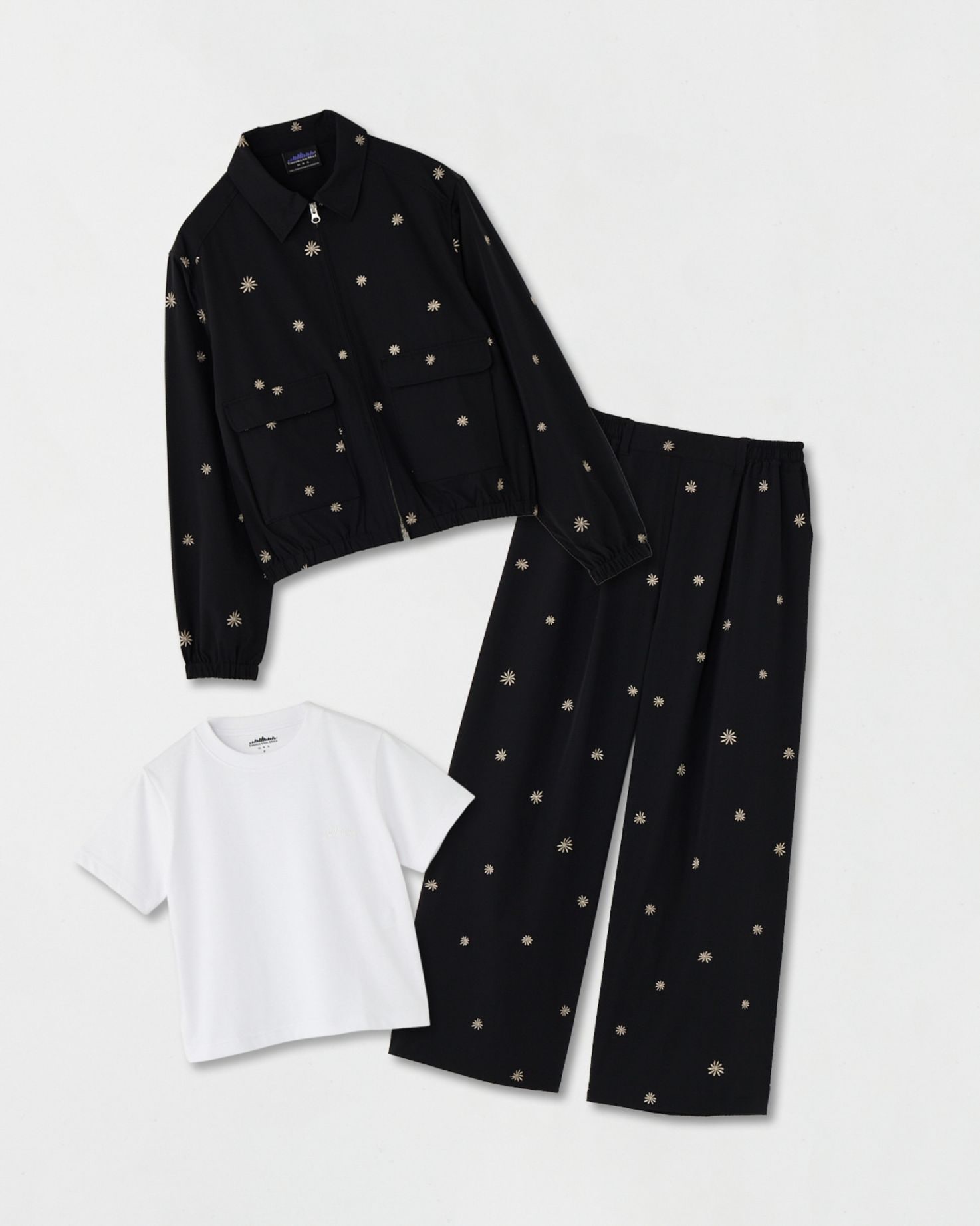 L's]ジップブルゾン,Tシャツ,パンツ プリント<3点セット> T/C JERSEY +
