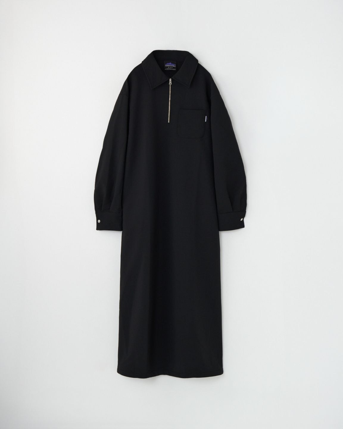 [L's]HALF ZIP OP DOUBLE WEAVE/ハーフジップ ワンピース