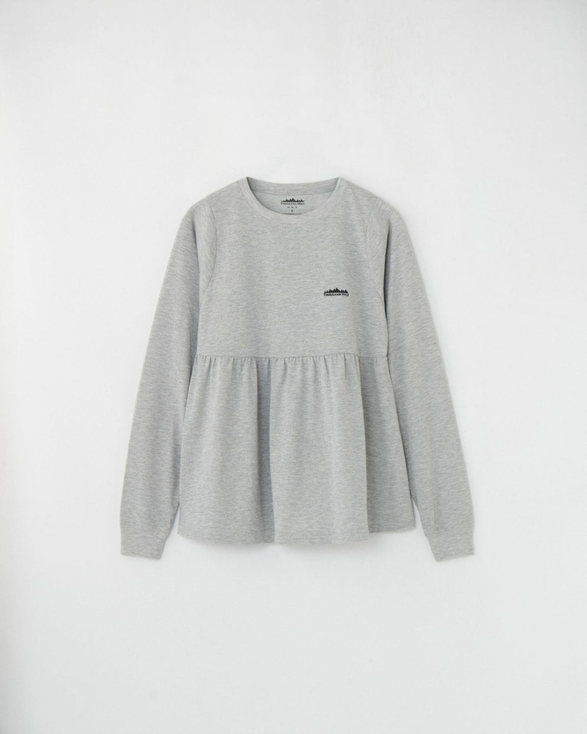 [L's]ウエストギャザー ロングスリーブTシャツ T/C JERSEY