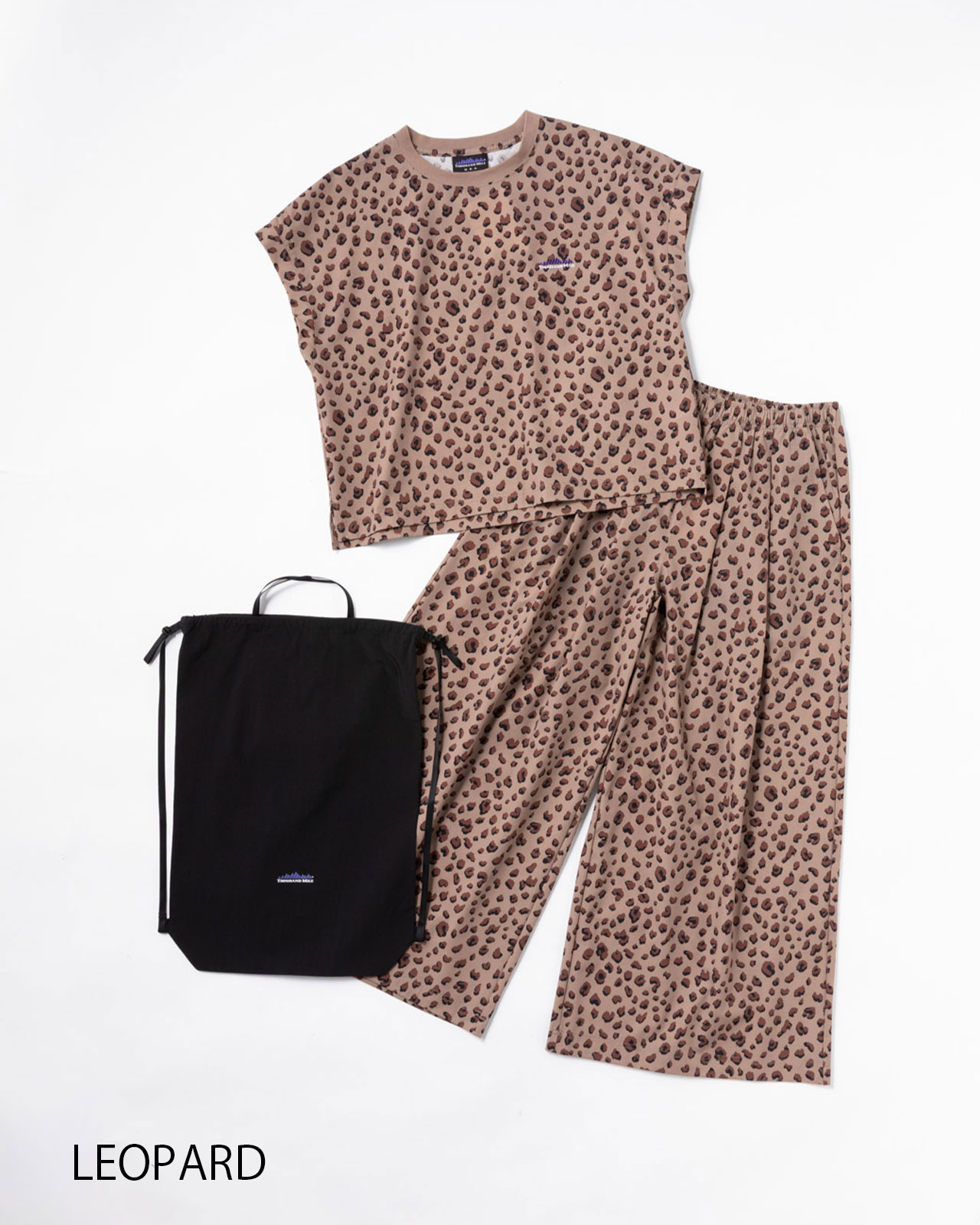 [L's]FRENCH SLEEVE SHIRT & LONG PANTS SET NY/PU PRINT/フレンチスリーブシャツ＆ロングパンツセット プリント