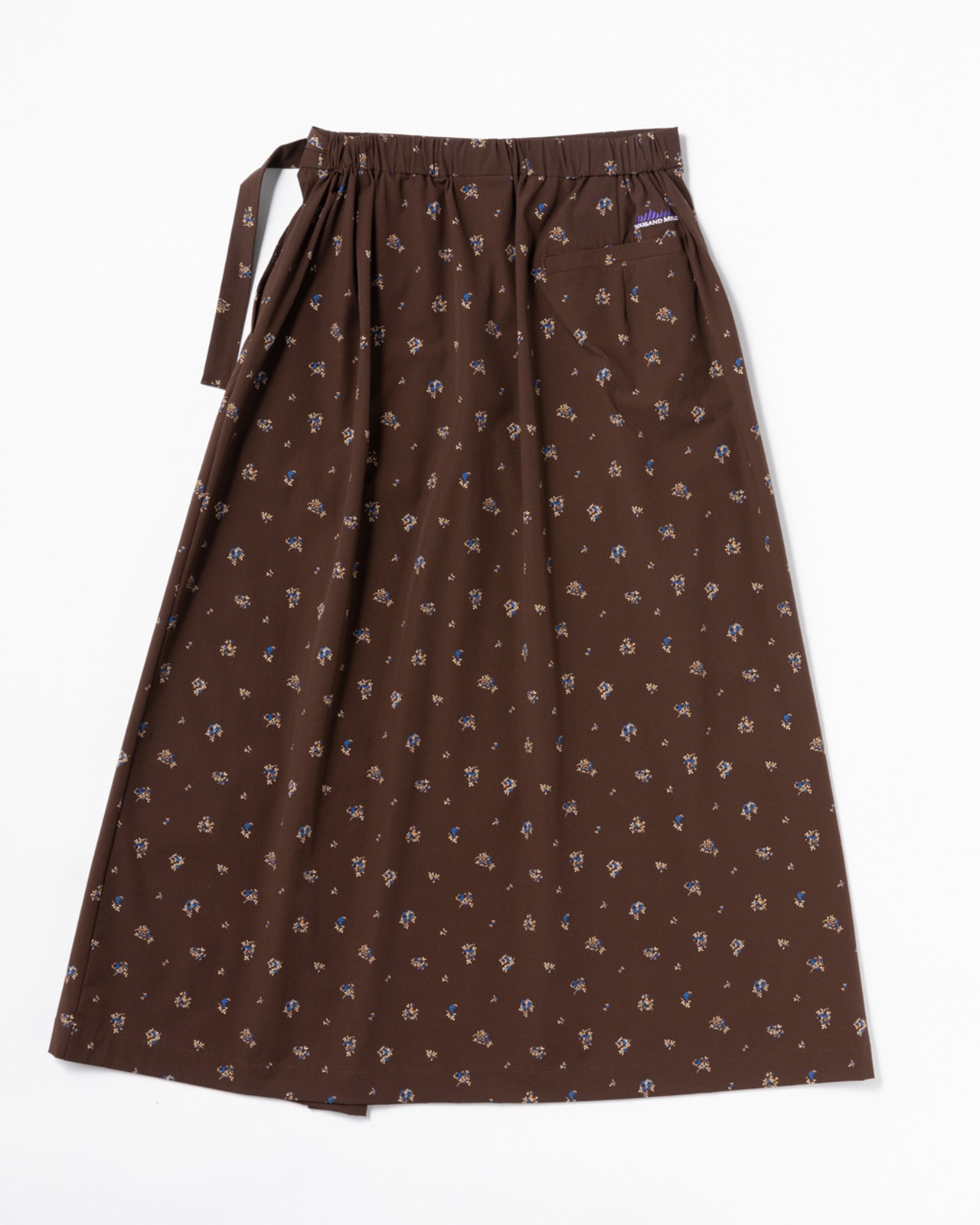 [L's]WRAPPED SKIRT NY/PU PRINT/ラップスカート プリント