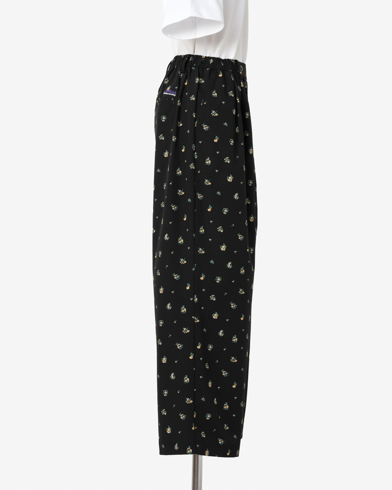 [L's]LONG WIDE PANTS NY/PU PRINT/ロングワイドパンツ プリント