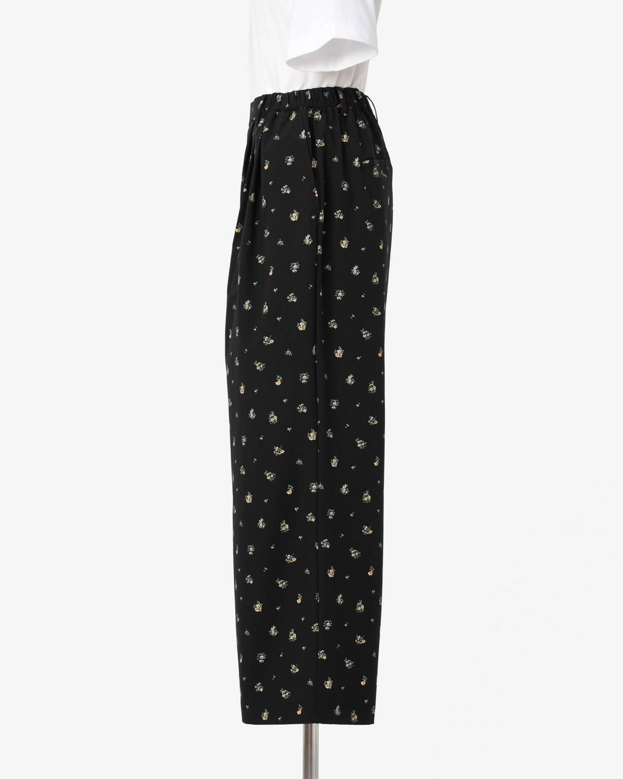 [L's]LONG WIDE PANTS NY/PU PRINT/ロングワイドパンツ プリント