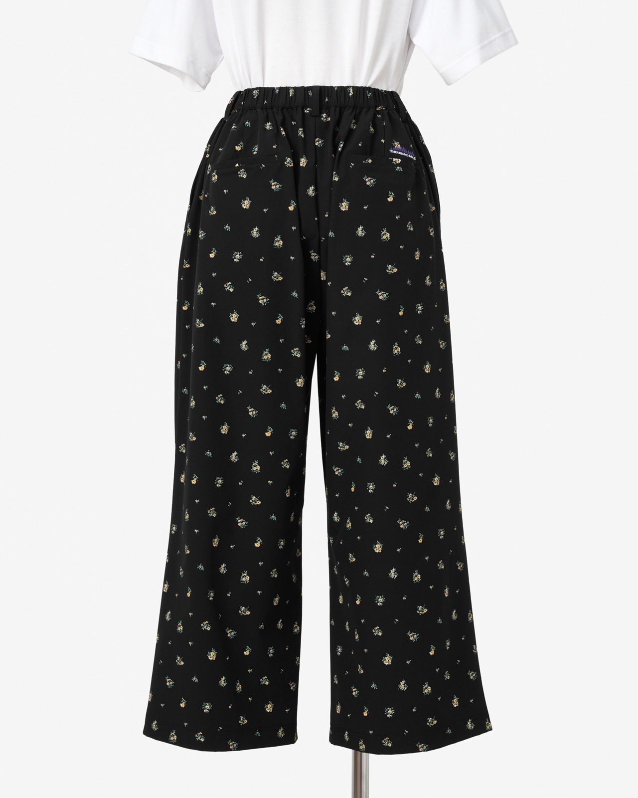 [L's]LONG WIDE PANTS NY/PU PRINT/ロングワイドパンツ プリント