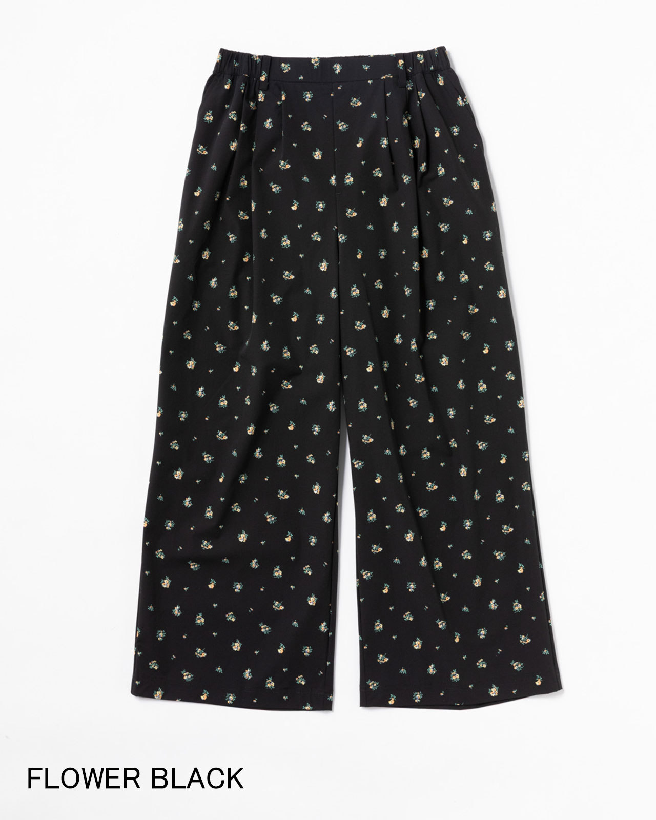 L's]LONG WIDE PANTS NY/PU PRINT/ロングワイドパンツ プリント