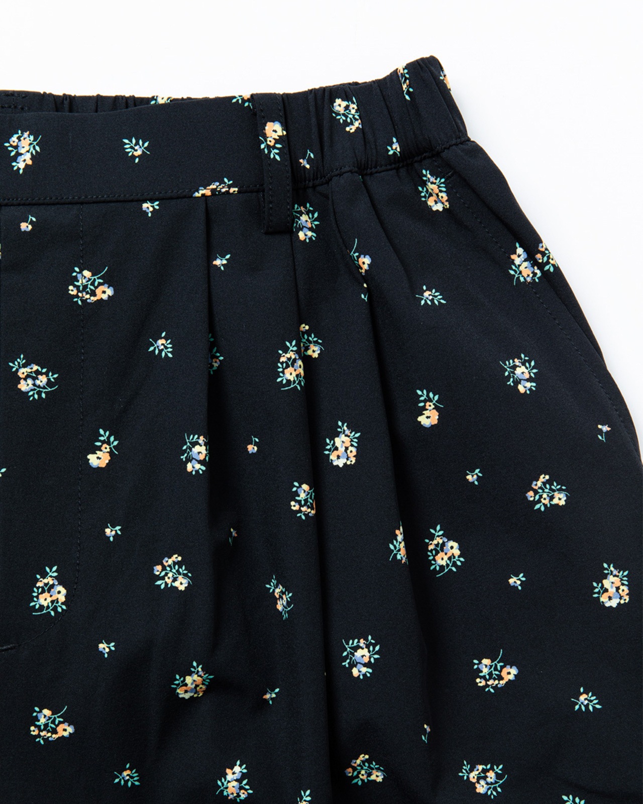 [L's]LONG WIDE PANTS NY/PU PRINT/ロングワイドパンツ プリント