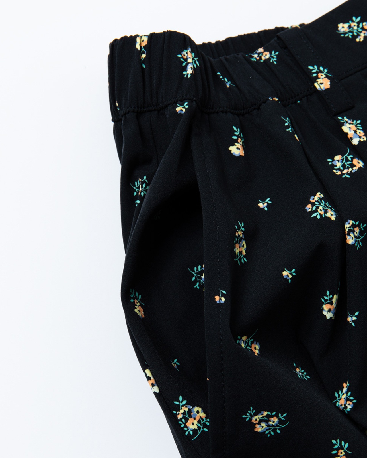 [L's]LONG WIDE PANTS NY/PU PRINT/ロングワイドパンツ プリント