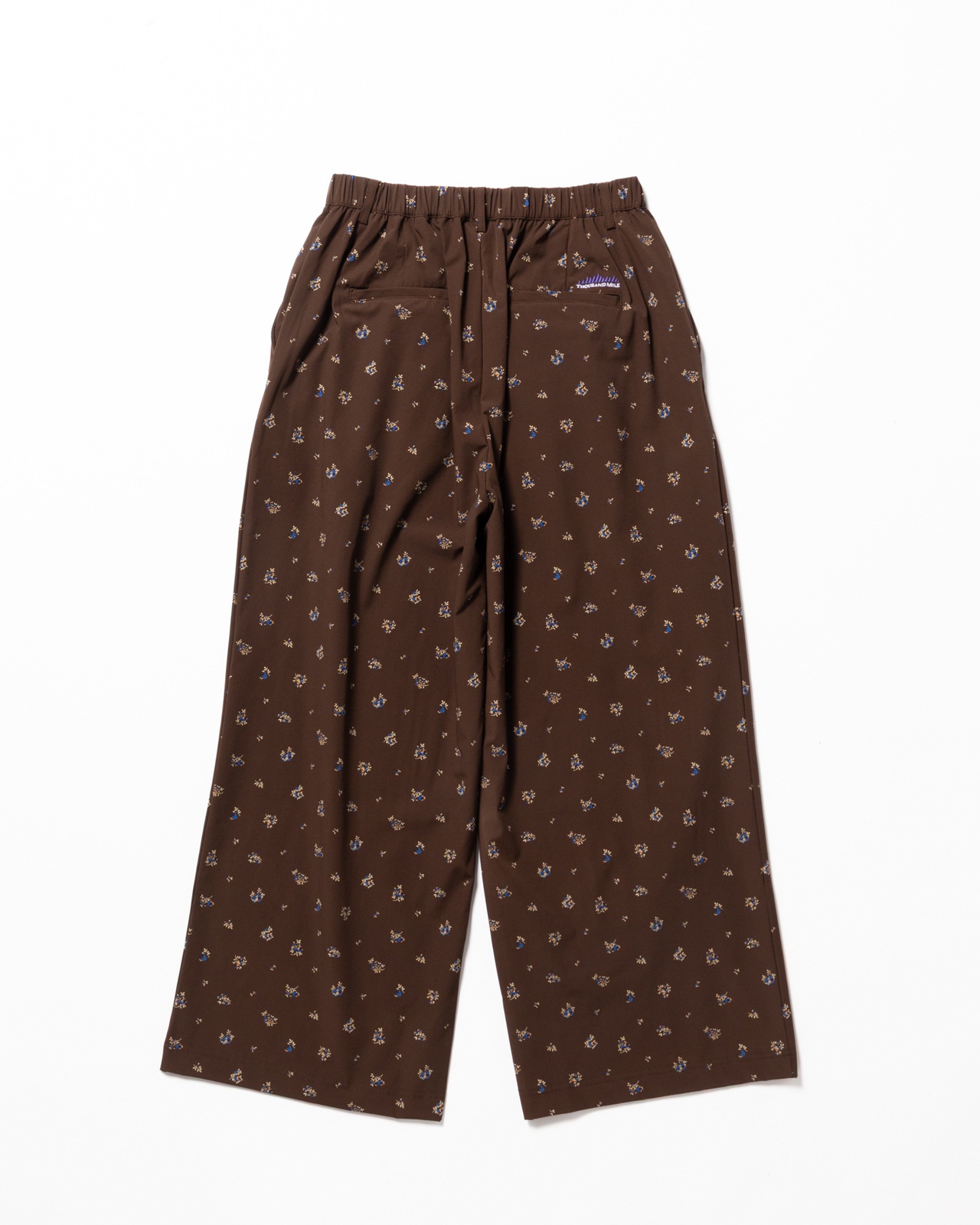 [L's]LONG WIDE PANTS NY/PU PRINT/ロングワイドパンツ プリント
