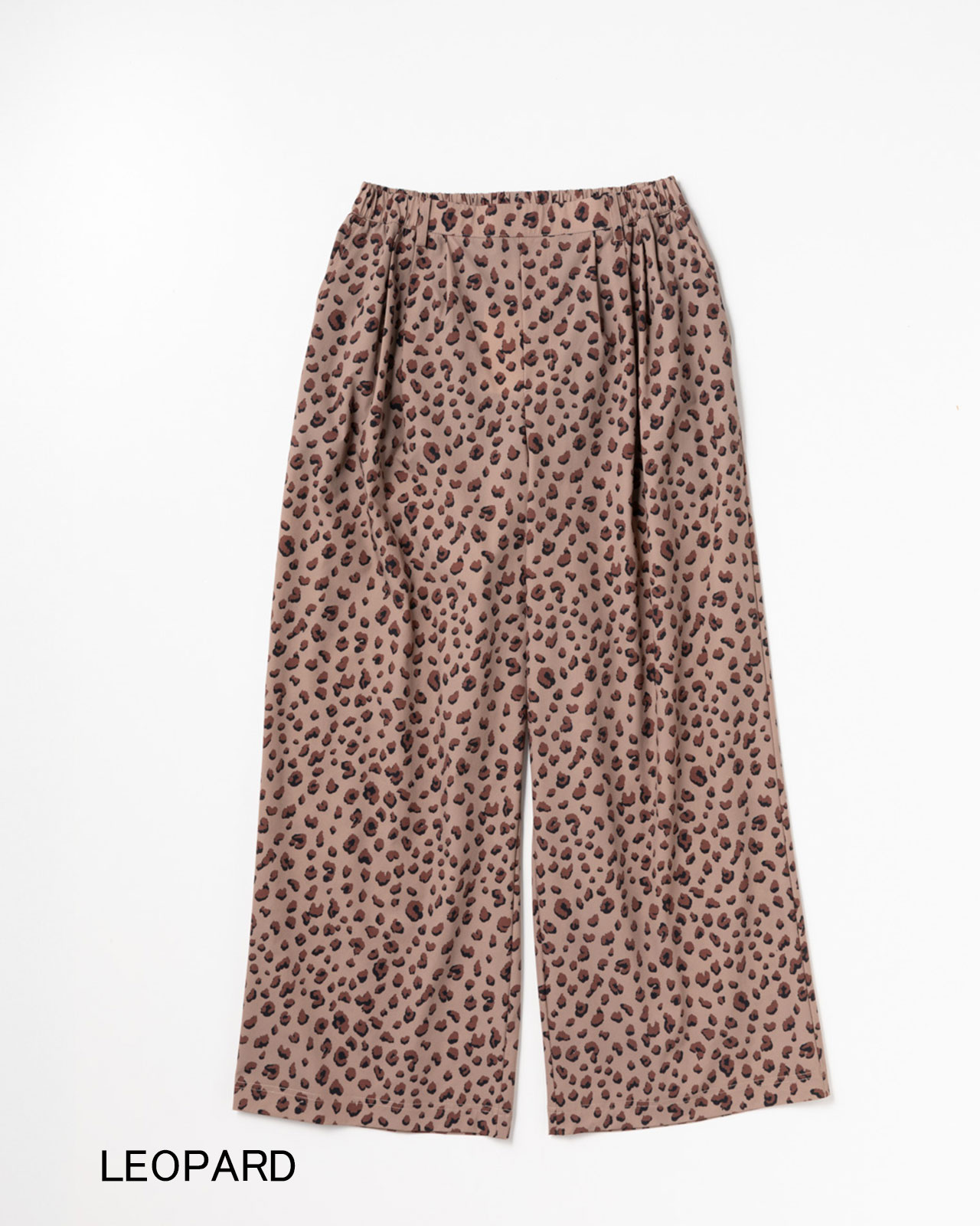 [L's]LONG WIDE PANTS NY/PU PRINT/ロングワイドパンツ プリント