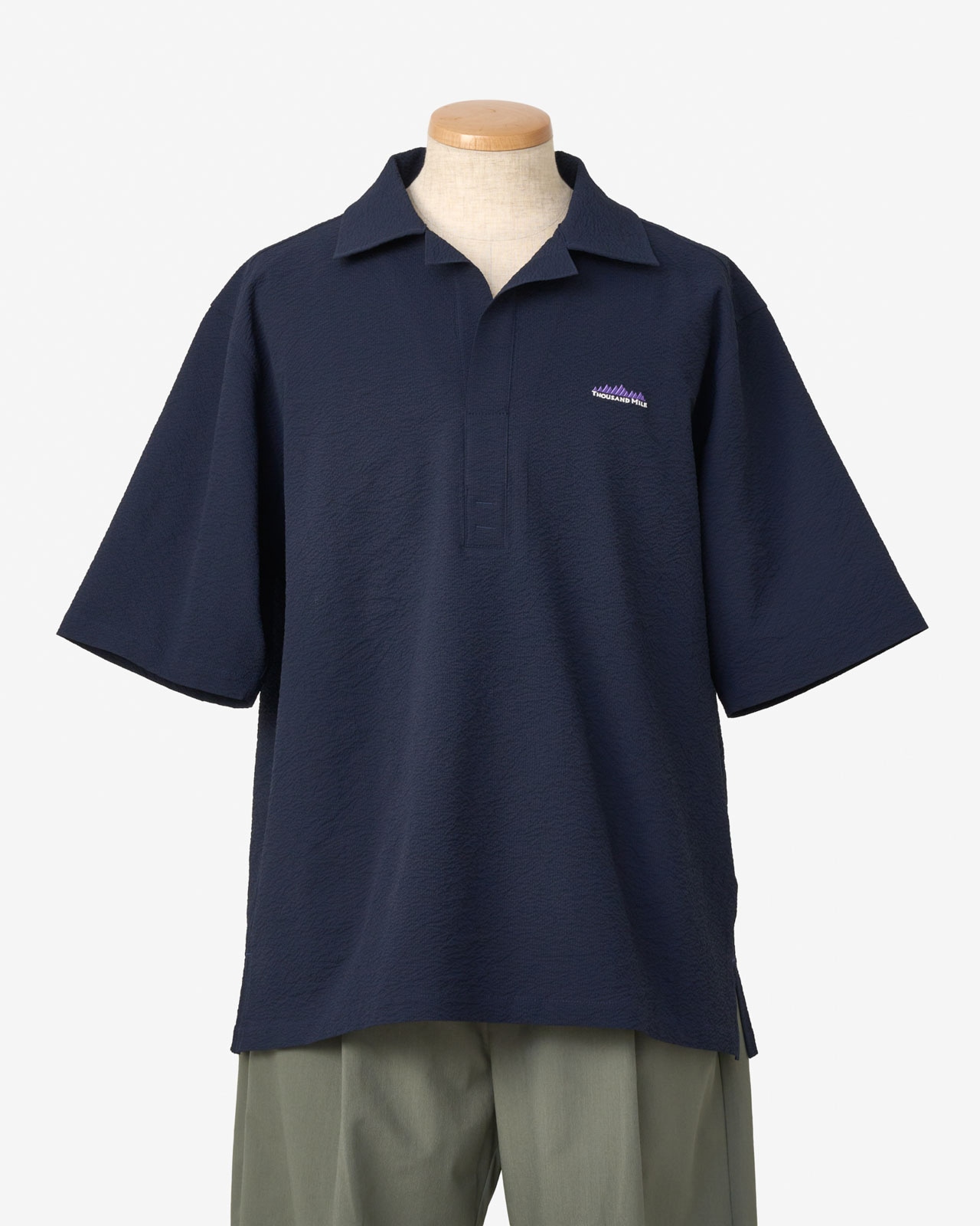 [M's]SHORT SLEEVE SKIPPER SHIRT SEERSUCKER/ショートスリーブスキッパーシャツ シアサッカー