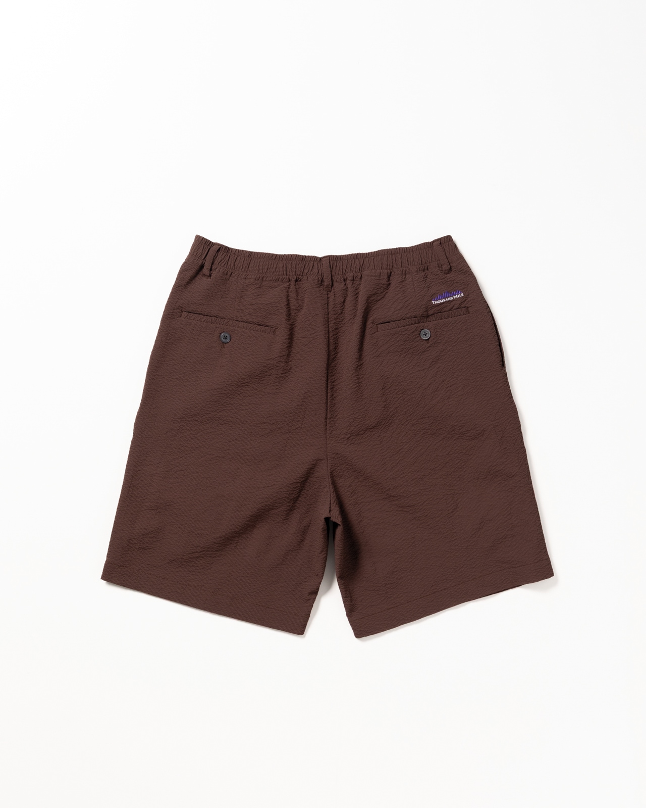 サルセーション　アンクルパンツ　M　ダークブラウン M's]TUCK SHORT PANTS SEERSUCKER/タックショートパンツ シアサッカー