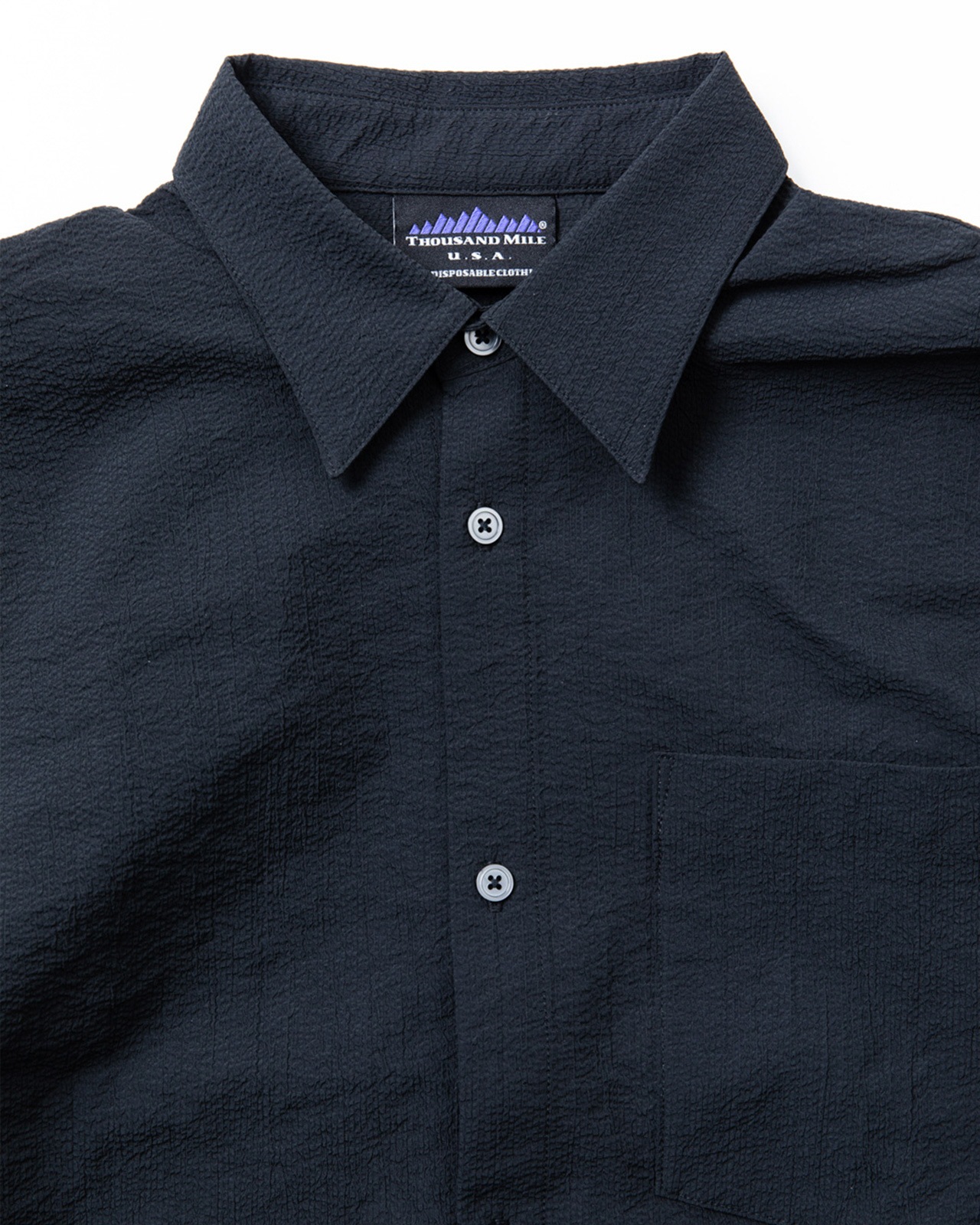 [L's]THREE QUARTER SLEEVE SHIRT SEERSUCKER/スリークオータースリーブシャツ シアサッカー