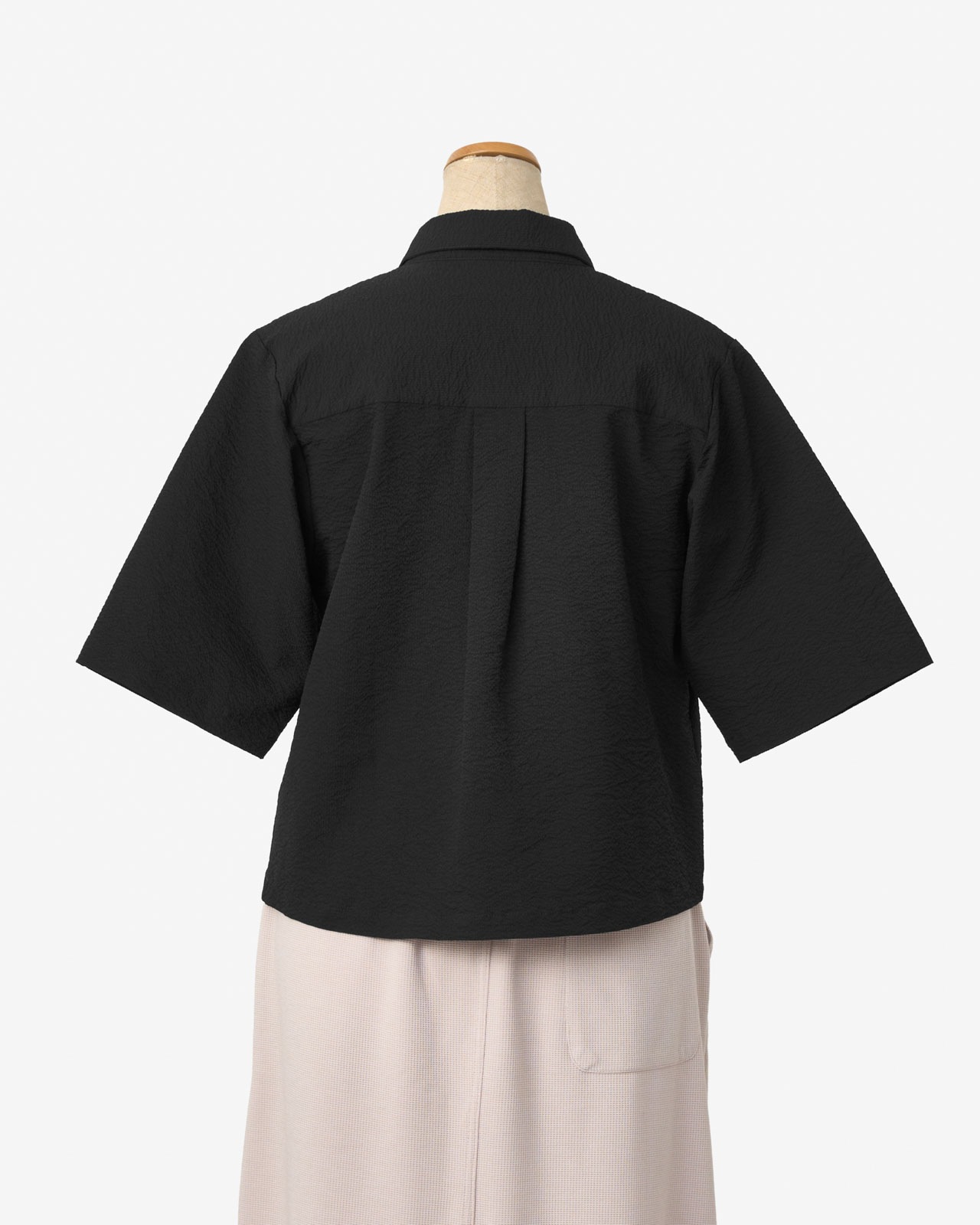 [L's]THREE QUARTER SLEEVE SHIRT SEERSUCKER/スリークオータースリーブシャツ シアサッカー