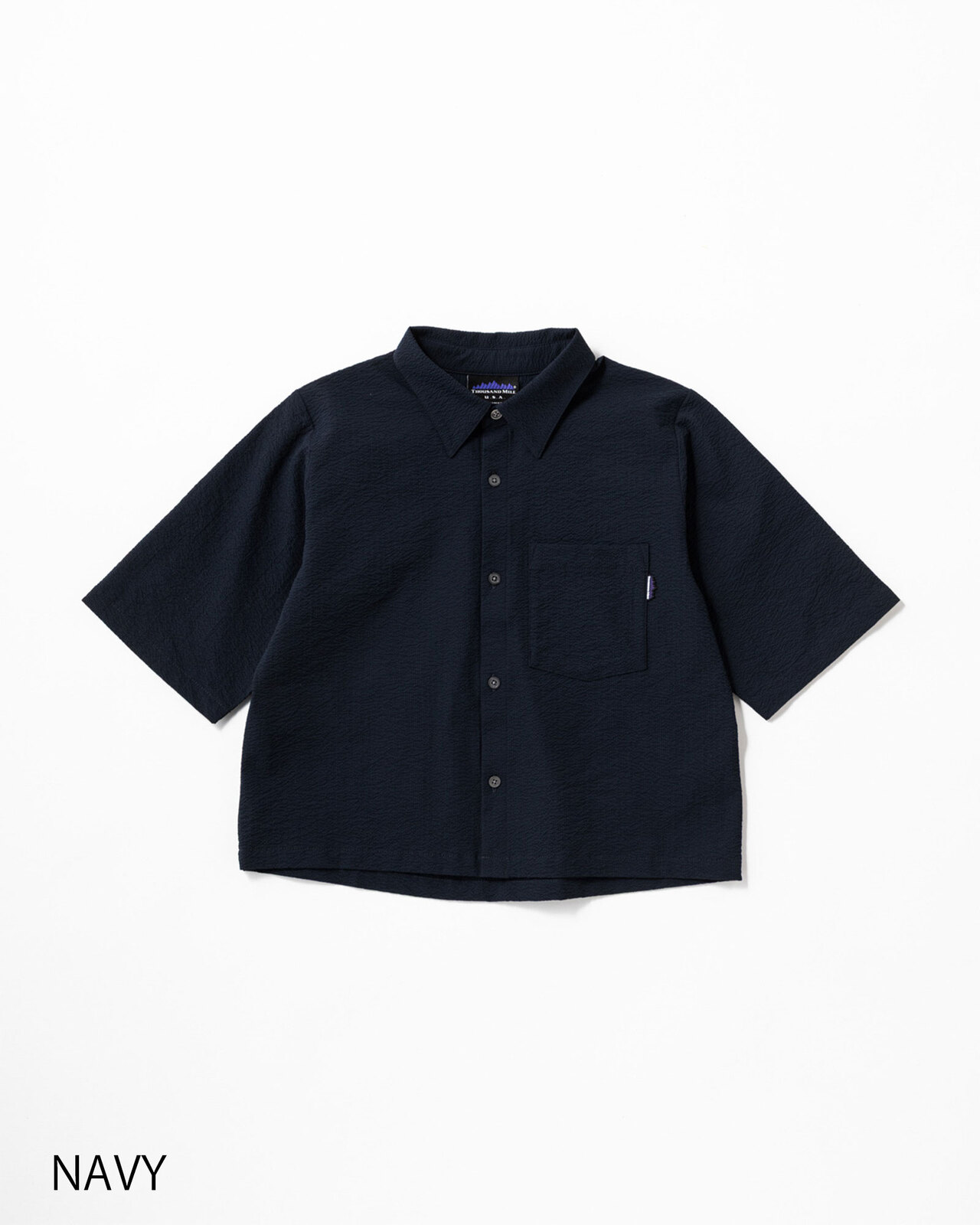 [L's]THREE QUARTER SLEEVE SHIRT SEERSUCKER/スリークオータースリーブシャツ シアサッカー