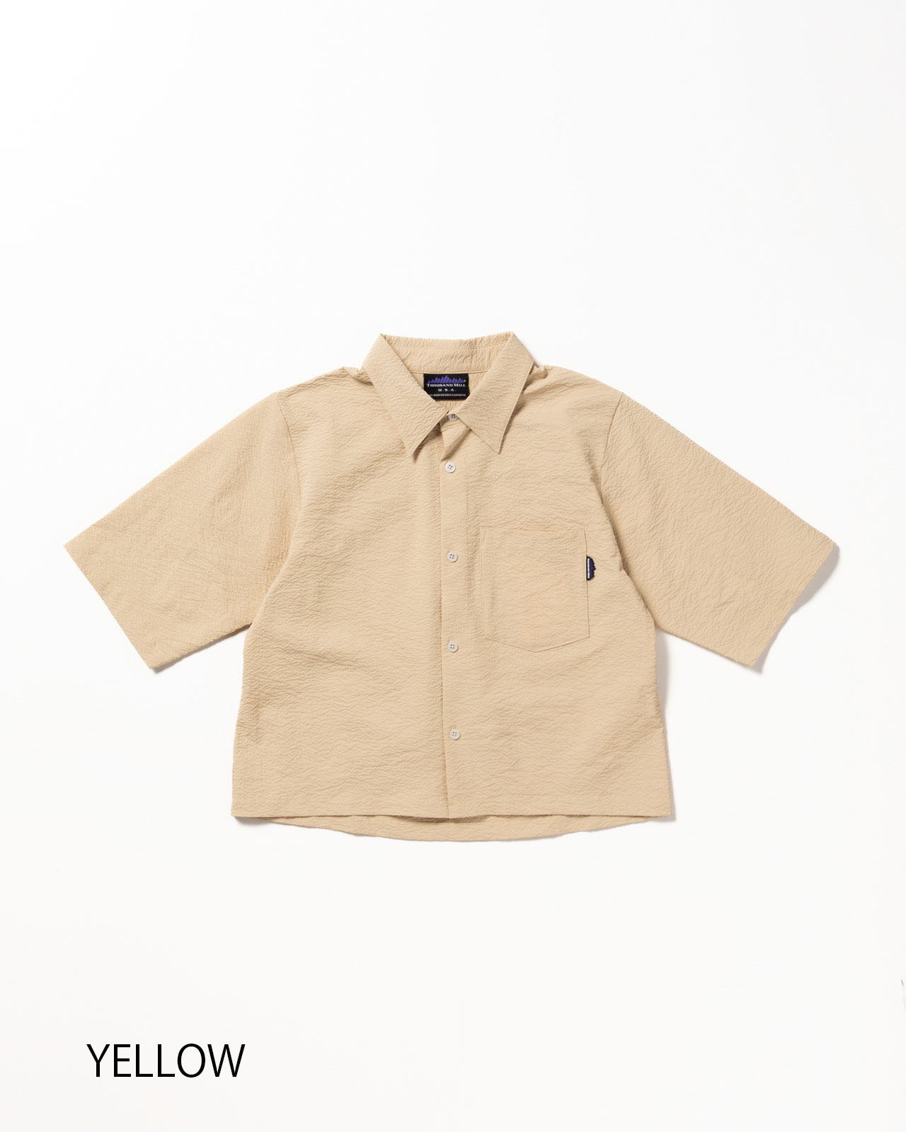 [L's]THREE QUARTER SLEEVE SHIRT SEERSUCKER/スリークオータースリーブシャツ シアサッカー