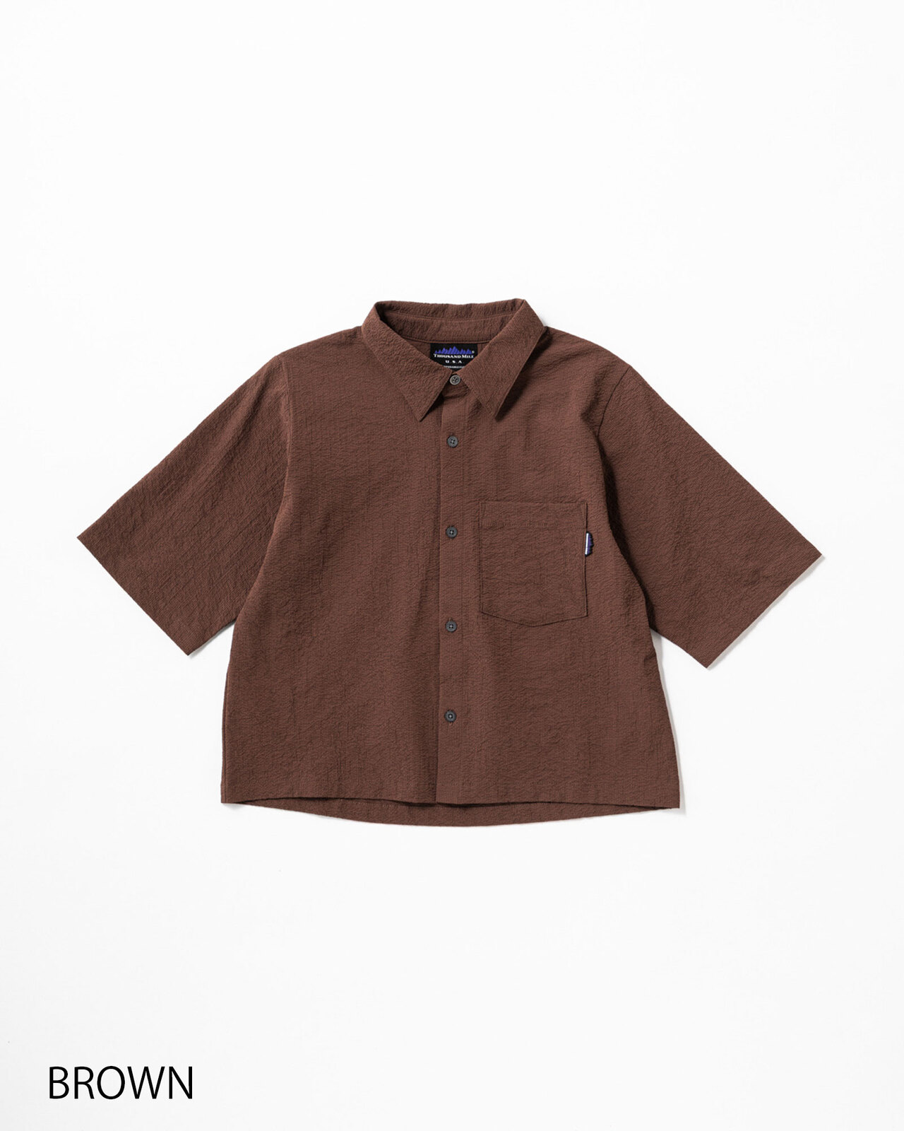 [L's]THREE QUARTER SLEEVE SHIRT SEERSUCKER/スリークオータースリーブシャツ シアサッカー