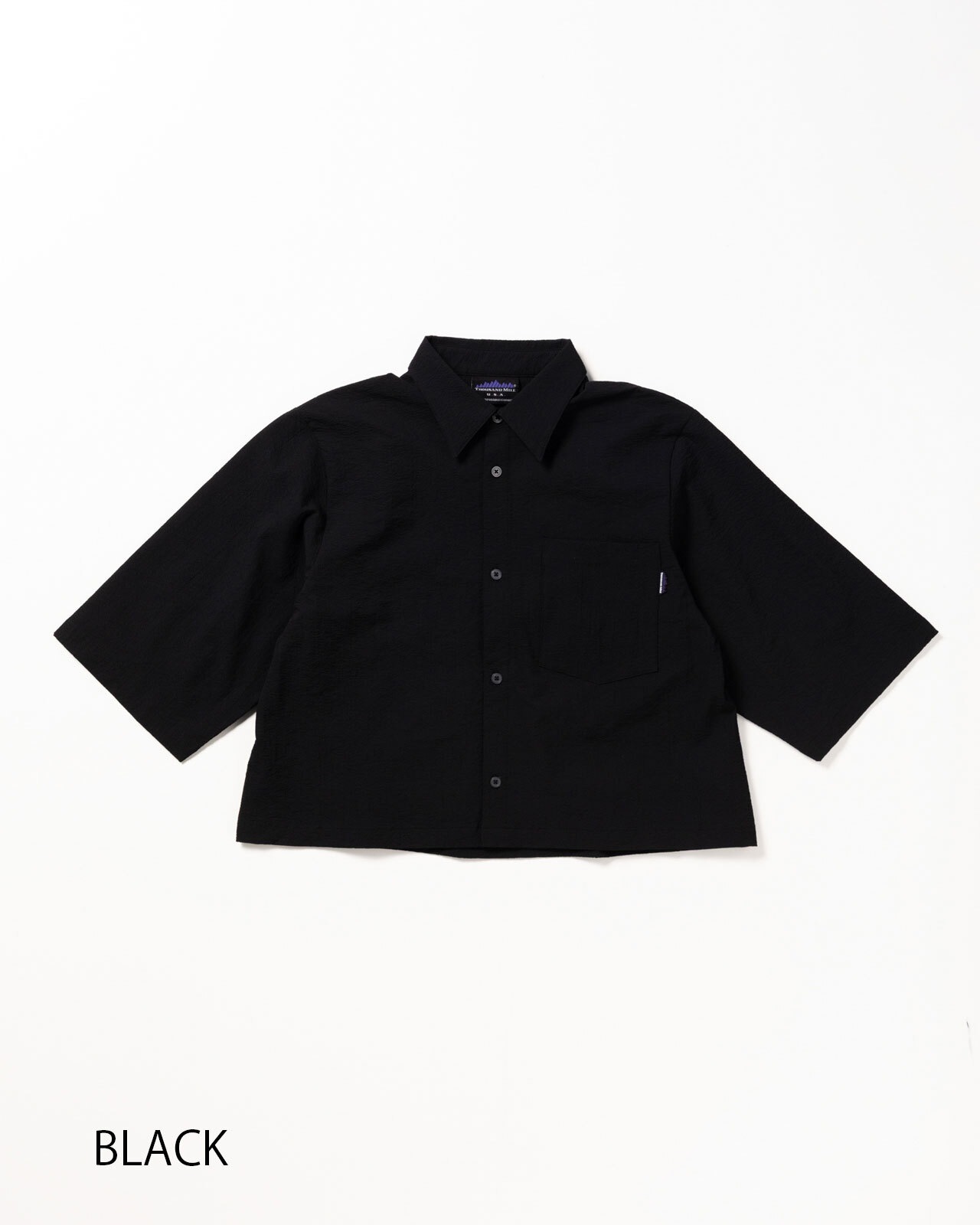 [L's]THREE QUARTER SLEEVE SHIRT SEERSUCKER/スリークオータースリーブシャツ シアサッカー